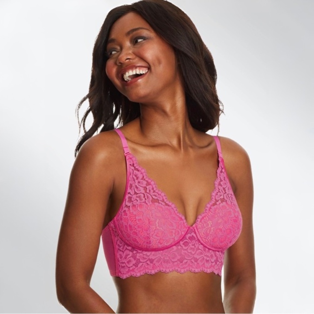 MAIDENFORM LIGHTLY LINED CONVERTIBLE LACE BRALETTE 34D